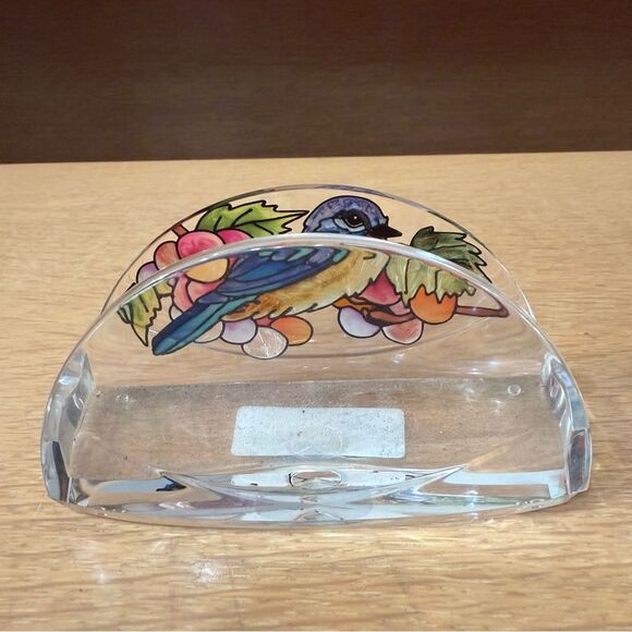 Amia Rosemary Millette Grapevine Bluebird Business Card Holder Retired Item 5777 - Picture 2 of 9